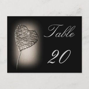 Love Table Number Briefkaart