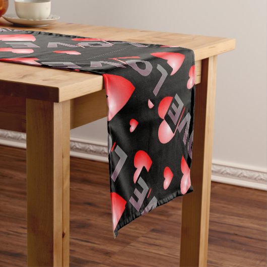 Love Table Runner Korte Tafelloper (Voorbeeld)