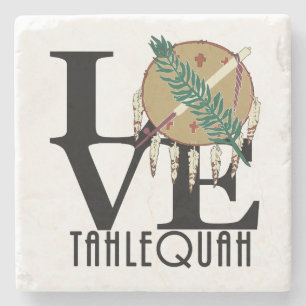 LOVE Tahlequah Oklahoma Stenen Onderzetter
