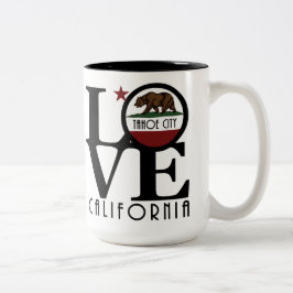 LOVE Tahoe City, Californië 15oz Tweekleurige Koffiemok