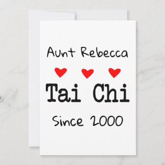 Love Tai Chi Funny Quote met Red Hearts Bedankkaart