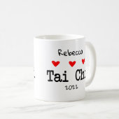 Love Tai Chi Funny Quote met Red Hearts Koffiemok (Voorkant rechts)