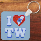 Love Taiwan-sandalen Sleutelhanger (Achterkant)