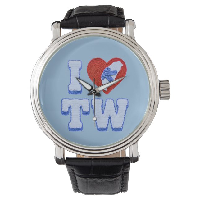Love Taiwan slippers Horloge (Voorkant)