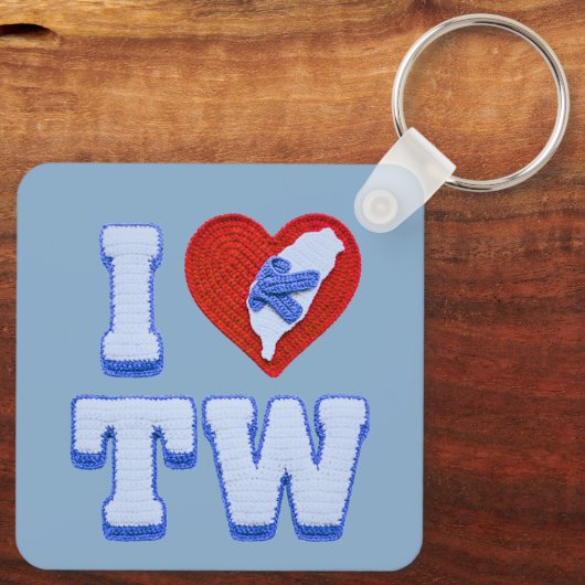 Love Taiwan slippers Sleutelhanger (Achterkant)