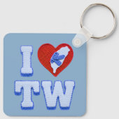 Love Taiwan slippers Sleutelhanger (Achterkant)