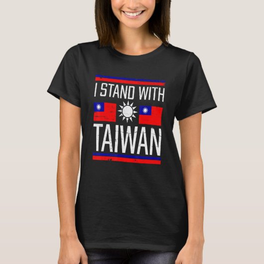 Love Taiwan Vlag Taiwanese Taiwan Pride Stand Met T-shirt (Voorkant)