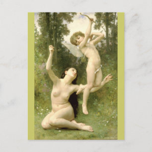 Love Take Off van Bouguereau Briefkaart