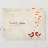 Love Talk Wedding Invite Kaart (Voorkant / Achterkant)