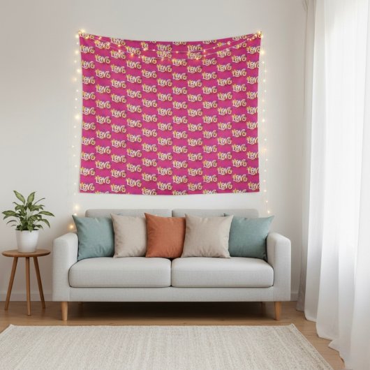 LOVE-tapijt Wandkleed