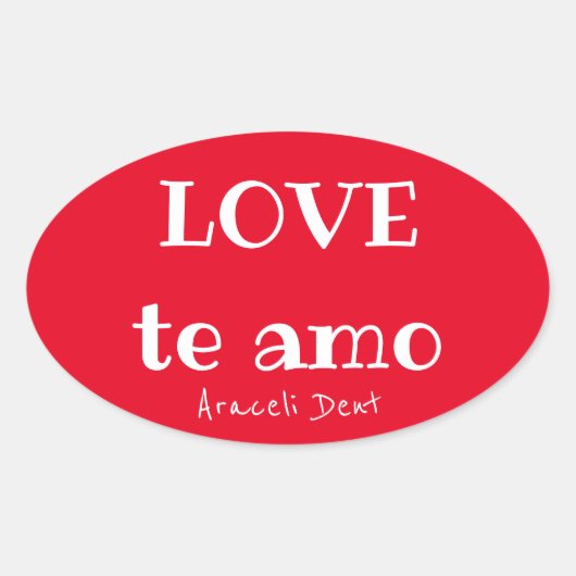 LOVE te amo Stickers (Voorkant)