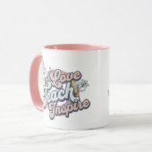 Love Teach Inspire-cadeau voor docenten Mok (Voorkant links)