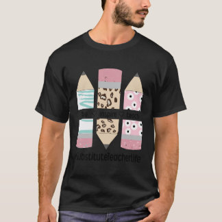 Love Teach Inspire Substitute Teacher Substitute T T-shirt