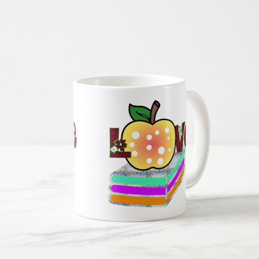 Love Teacher Apprecie Coffee Mok Gift (Voorkant rechts)