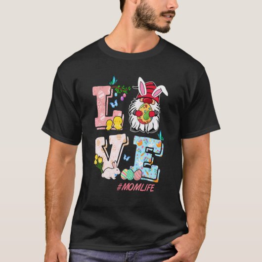 Love Teacher Life Easter Gnome Bunny Ears Egg Hunt T-shirt (Voorkant)