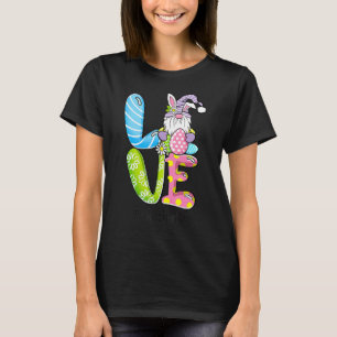 Love Teacher Life Easter Gnome Egg Hunting Basket T-shirt