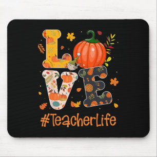 Love Teacher Life Happy Herfst Y'all Autumn Teache Muismat