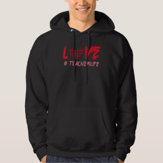 Love Teacher Life Lots Of Hearts Valentine Day Cou Hoodie