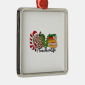 Love Teacher Life Metalen Ornament (Rechts)