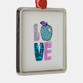 Love Teacher Metalen Ornament (Rechts)