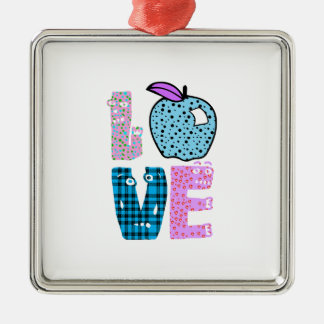 Love Teacher Metalen Ornament