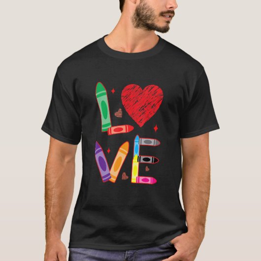 Love Teacher School Happy Valentine's Day T-shirt (Voorkant)