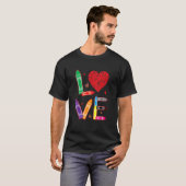 Love Teacher School Happy Valentine's Day T-shirt (Voorkant volledig)