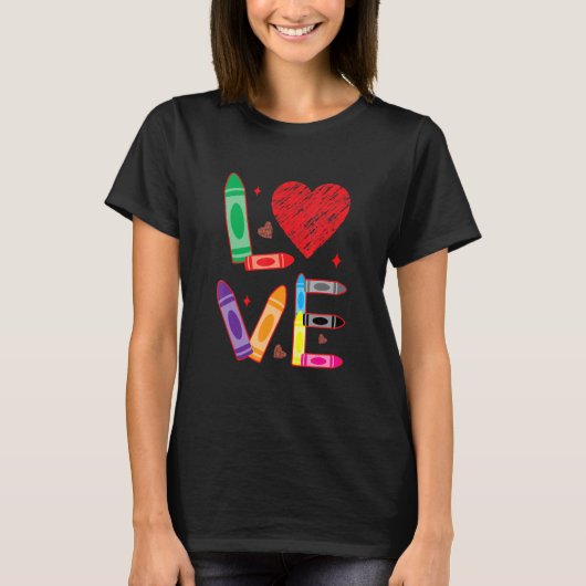 Love Teacher School Happy Valentine's Day T-shirt (Voorkant)