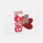 Love Teacher Squad Gnome Hearts Valentines Gnome T Fleece Deken (Voorkant (Horizontaal))
