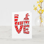 Love Teacher Squad Gnome Hearts Valentines Gnome T Kaart (Gele Bloem)
