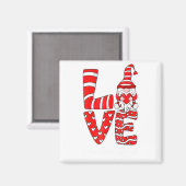 Love Teacher Squad Gnome Hearts Valentines Gnome T Magneet (Voorkant / Achterkant)