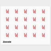 Love Teacher Squad Gnome Hearts Valentines Gnome T Ronde Sticker (Vel)