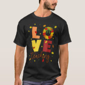 Love Teaching Fall Wreath Attire For Teachers T-shirt (Voorkant)