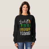 Love Teaching Kindergarten Shamrock St Patricks Da Trui (Voorkant volledig)
