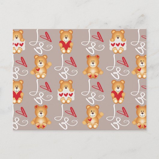 Love Teddy Bear Briefkaart (Voorkant)
