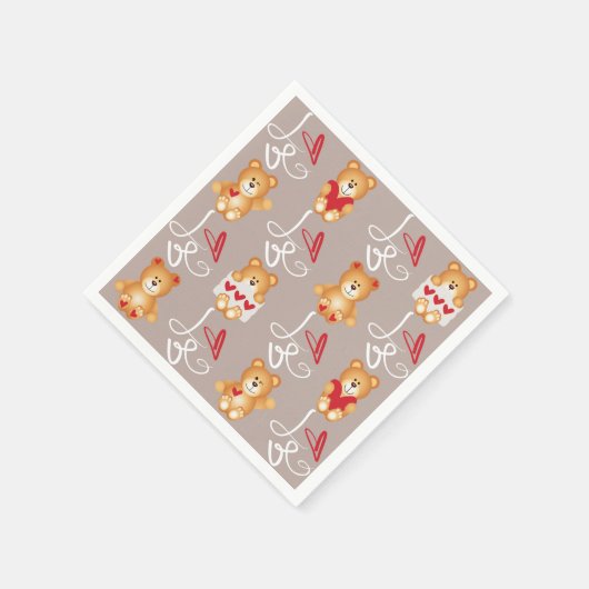 Love Teddy Bear Servet (Hoek)