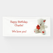 Love Teddy custom text & photobanner Spandoek (Horizontaal)