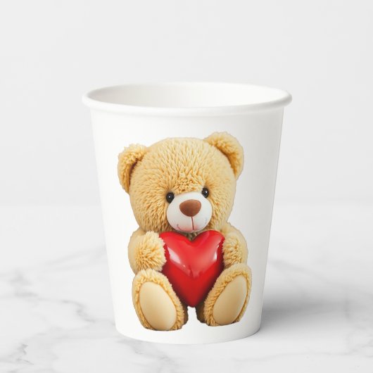 Love Teddy Papieren Bekers (Achterkant)