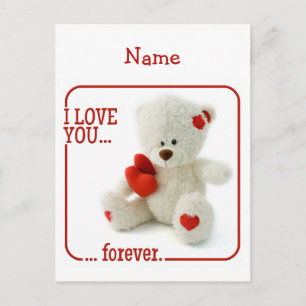 Love Teddy Valentijn custom briefkaart