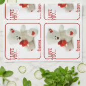 Love Teddy Valentijn handdoek (Gevouwen)