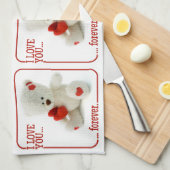 Love Teddy Valentijn handdoek (Quarter Fold)