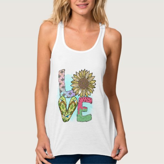 Love Teenslippers Summer Women Tanktop (Voorkant)