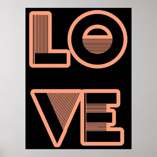 LOVE tekstontwerp, kunstdecostijl (om het even wel Poster (Voorkant)