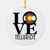 LOVE Telluride Keramisch Ornament (Voorkant)