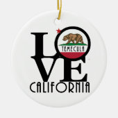LOVE Temecula California Keramisch Ornament (Voorkant)
