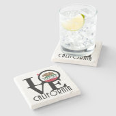 LOVE Temecula California Stenen Onderzetter (Zijkant)