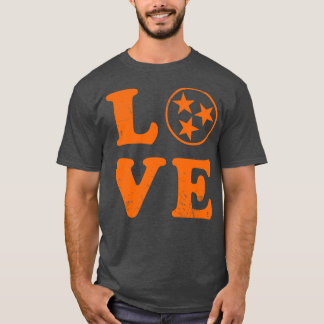 Love Tennessee State Flag Home Familie T-shirt