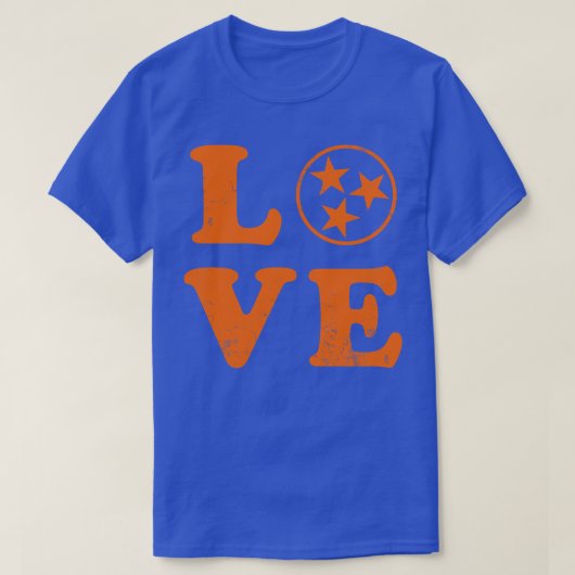 Love Tennessee State Flag Home Familie T-shirt (Design voorkant)