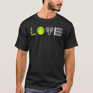Love Tennis Ball Rackets Player Coach Racket Sport T-shirt