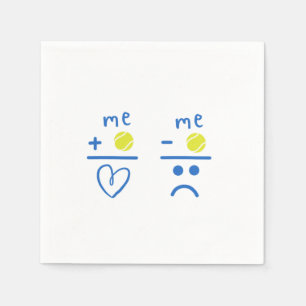 Love Tennis Ball Racquet Court Match Player Gift Servet